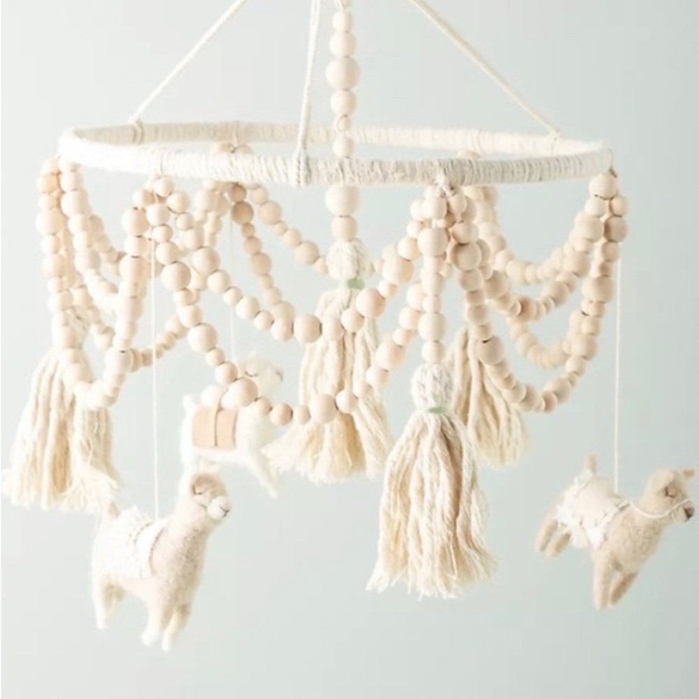 Anthropologie Cream Beaded Mobile